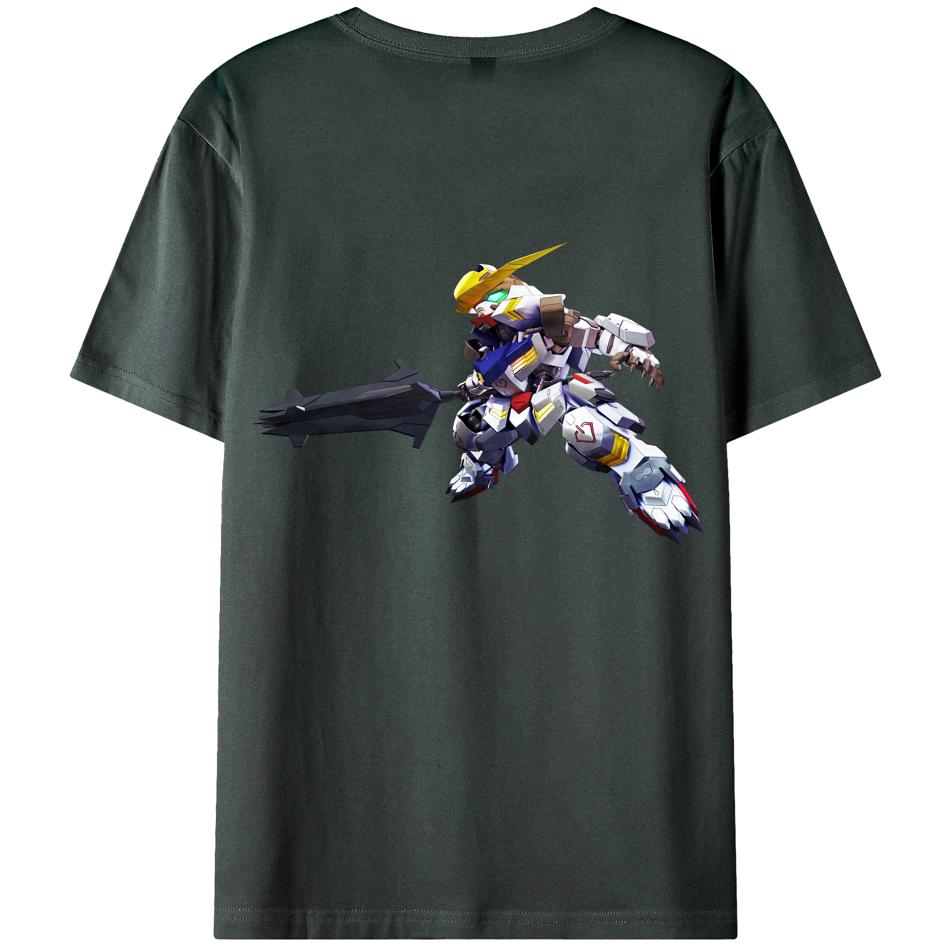 （画像用） 機動戦士ガンダム Mobile Suit Gundam 綿100％ メンズ半袖Tシャツ（バックプリント） 通気性